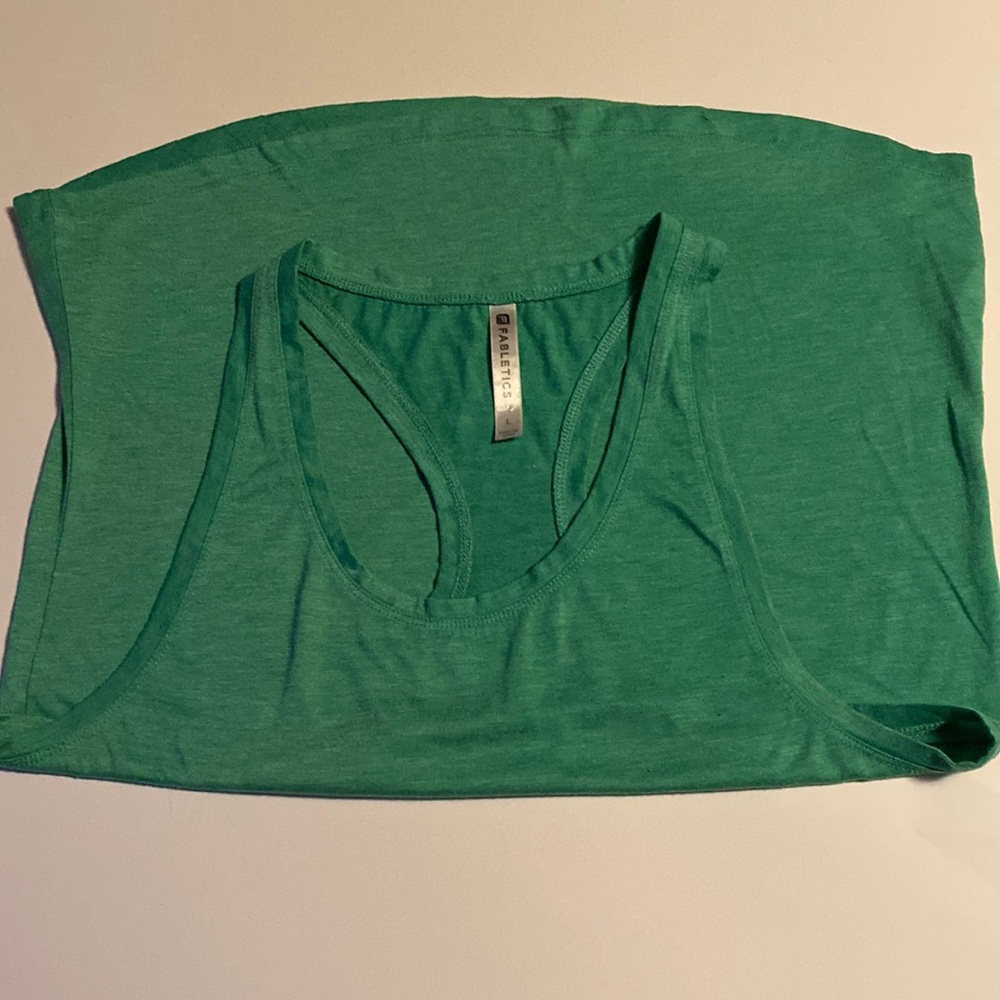 Fabletics green exercise top size L
